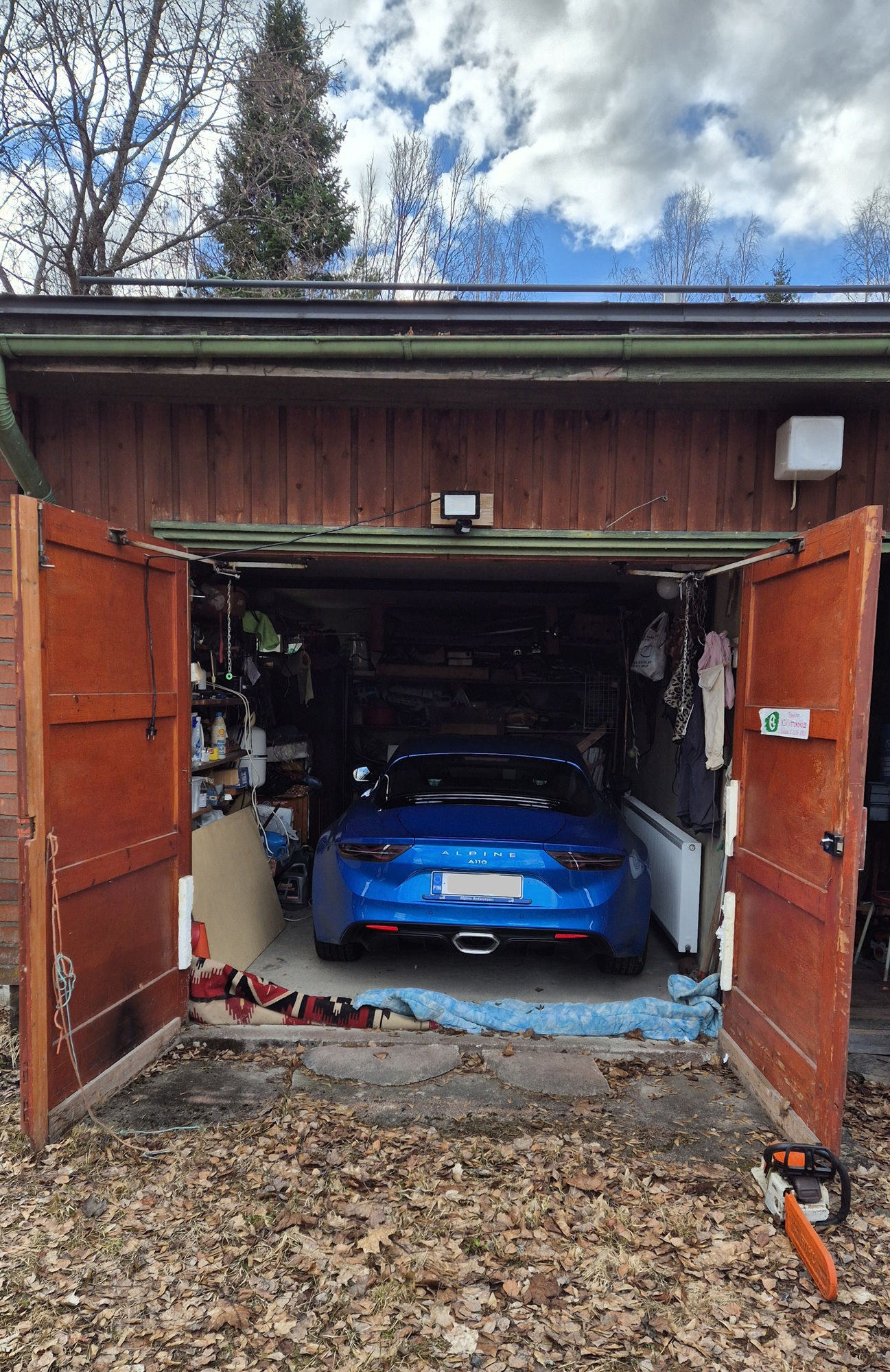 Alpine A110 at the garage