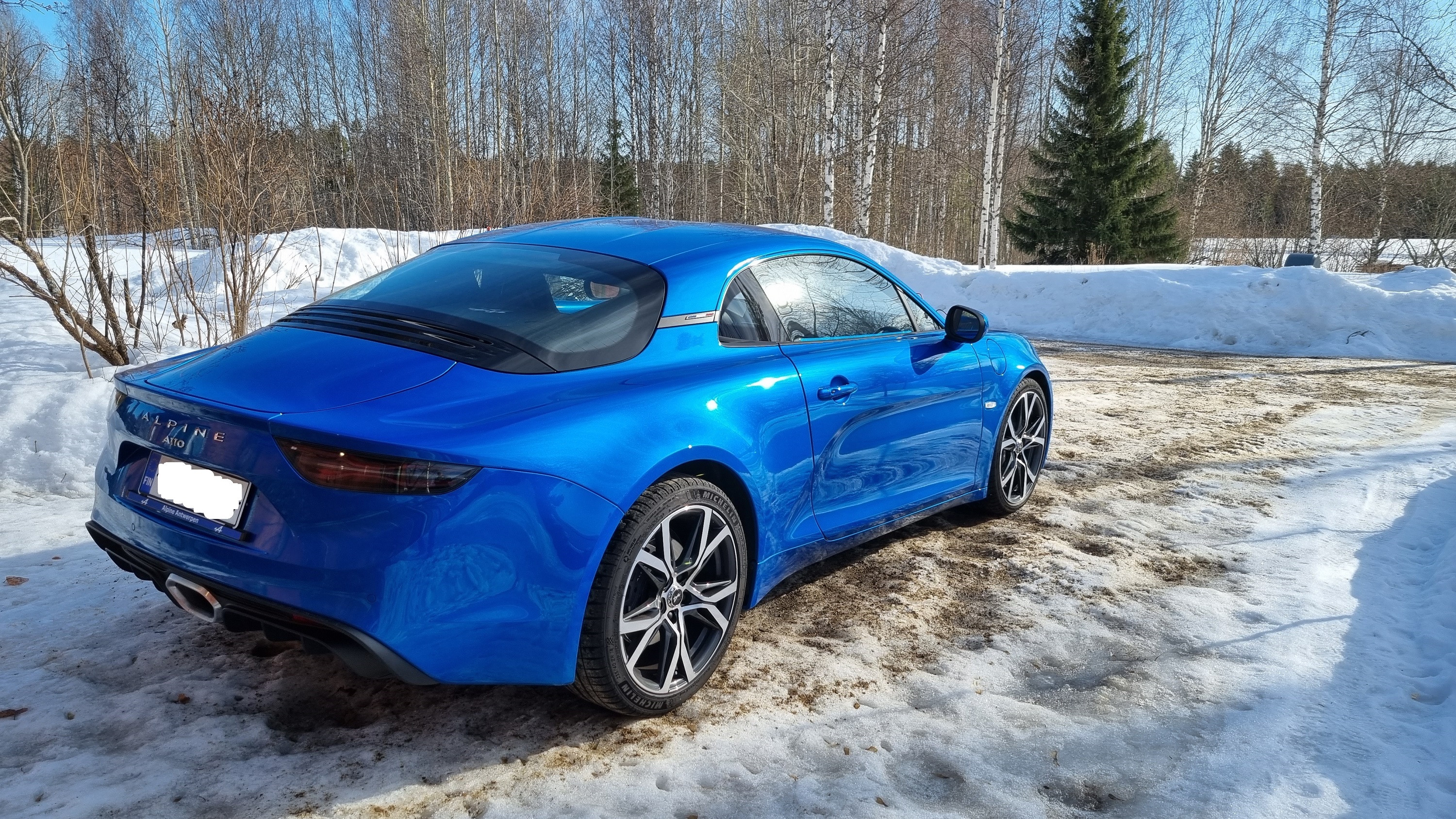 Alpine A110 out of garage