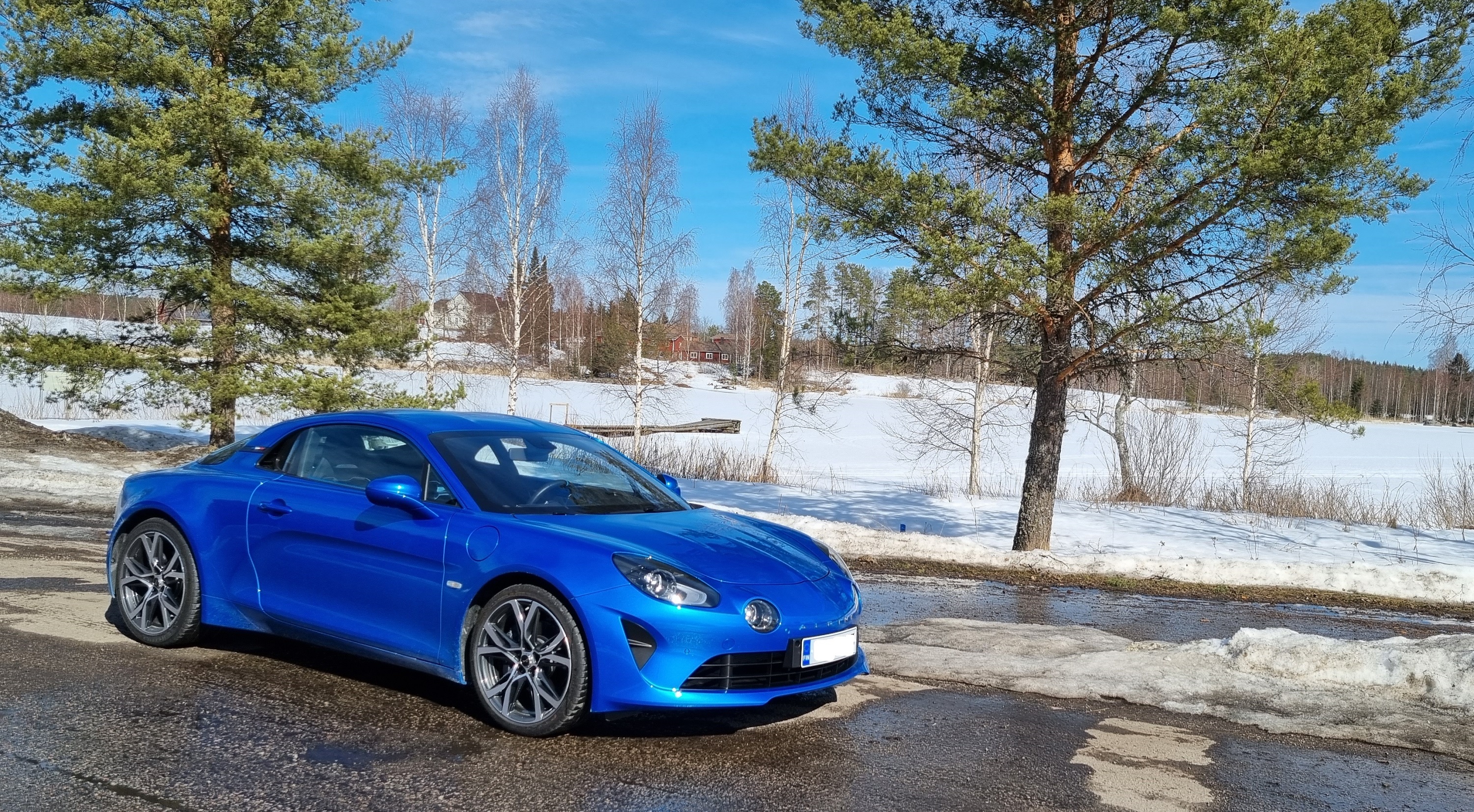 Alpine A110 in winter