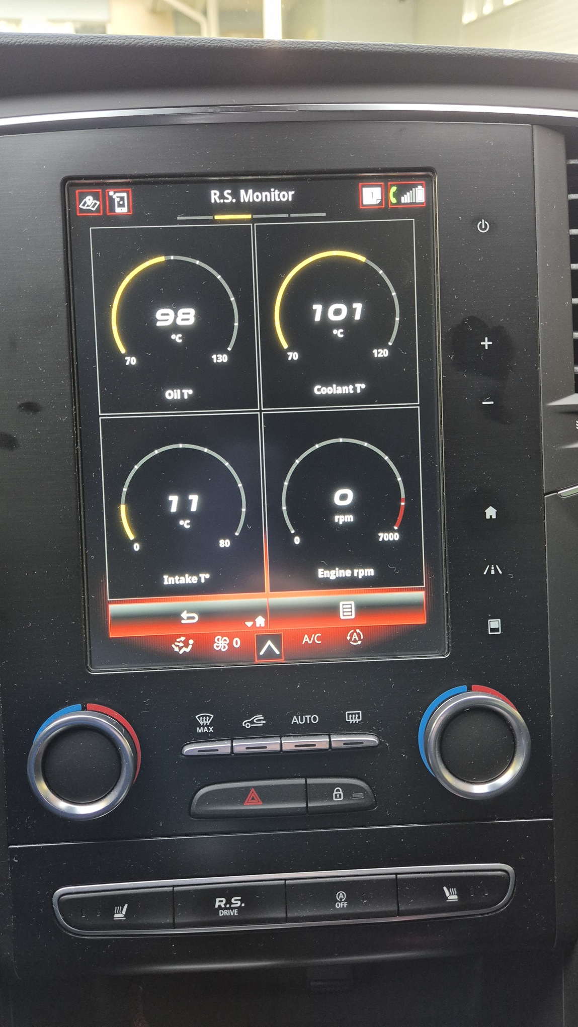 Megane RS280 RS Monitor