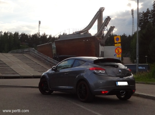 Megane RS and ski jumping towers